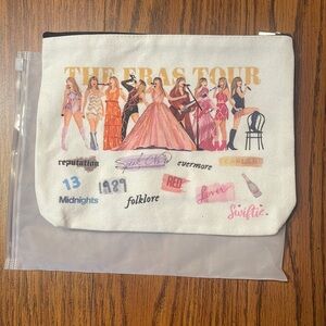 Taylor, Swift Eras Tour for women, zipper pouch. 9 x 7, new in plastic wrap.